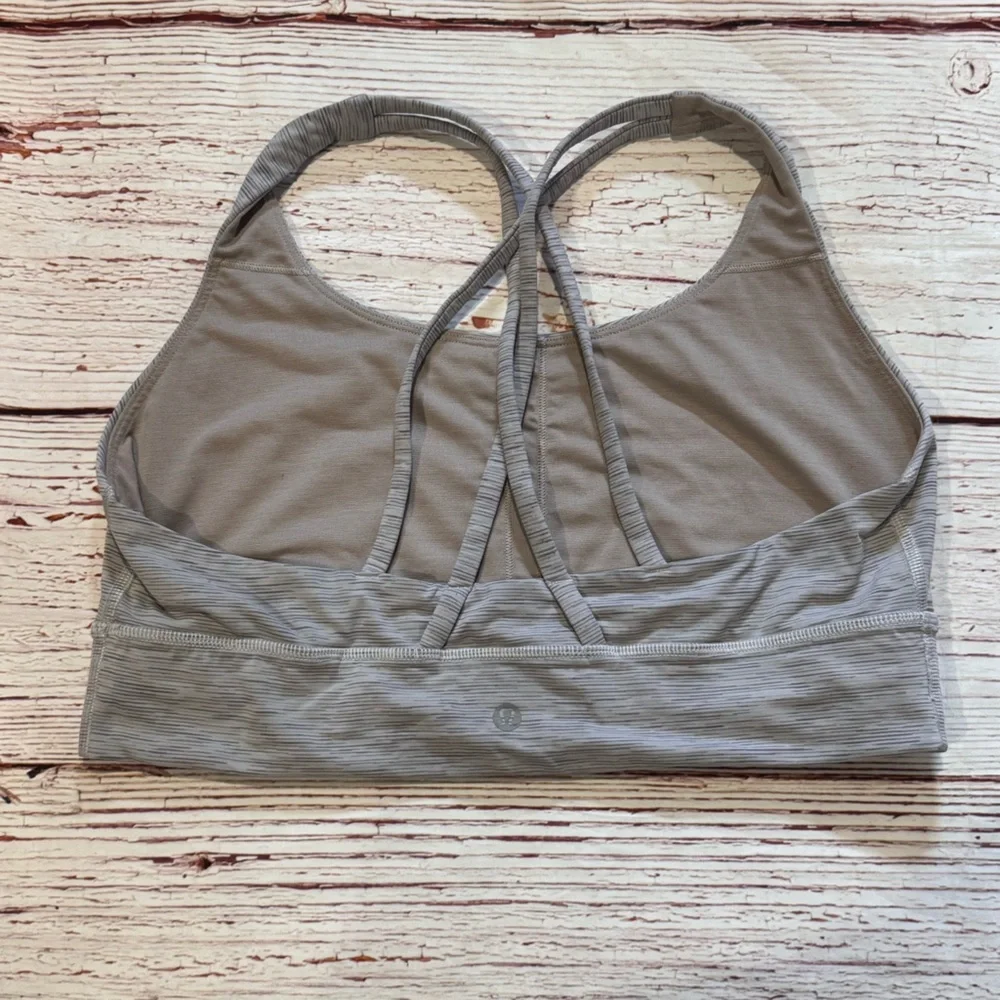 Lululemon Energy Bra Long Line in Wee Are From Space Nimbus Battleship Sz 12
